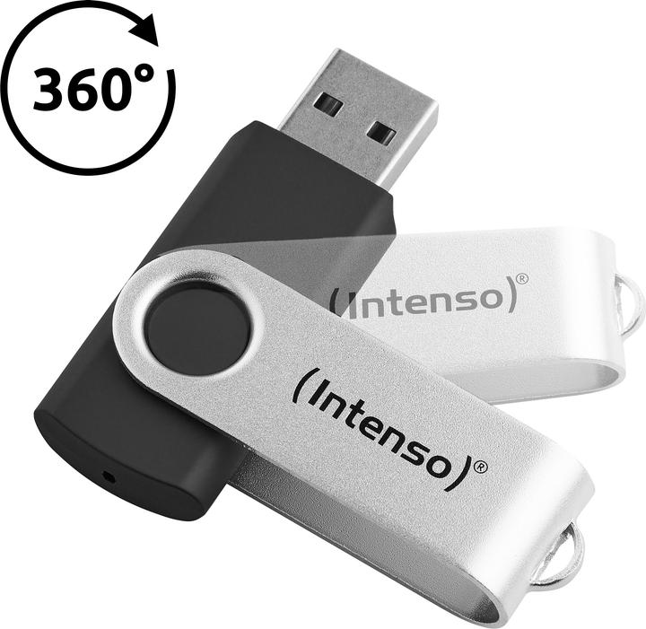 Image du produit Intenso USB 64GB OFFICE LINE 3.2 Gen1 Silver-Black (64 Go, USB-A)