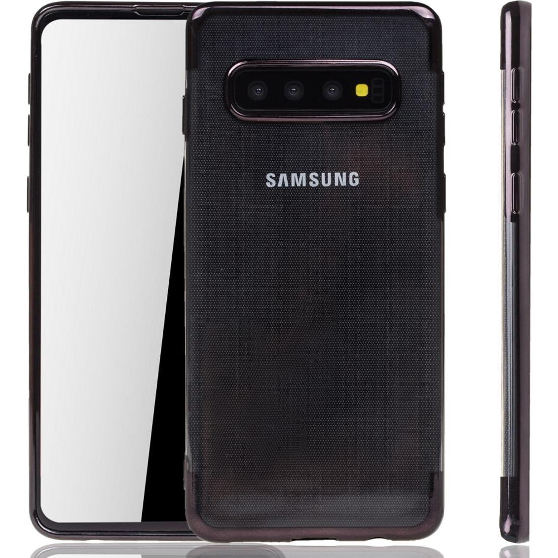 König Design Handyhülle für Samsung Galaxy S10 Schutzcase Backcover Bumper Etuis Case Schwarz (Samsung Galaxy S10+), Sma...