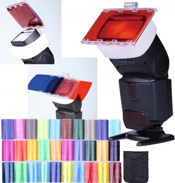 Image du produit Rafalia Set 30 gélatines filtres colorés pour flash cobra Nikon Canon (Flash Filtre couleur)
