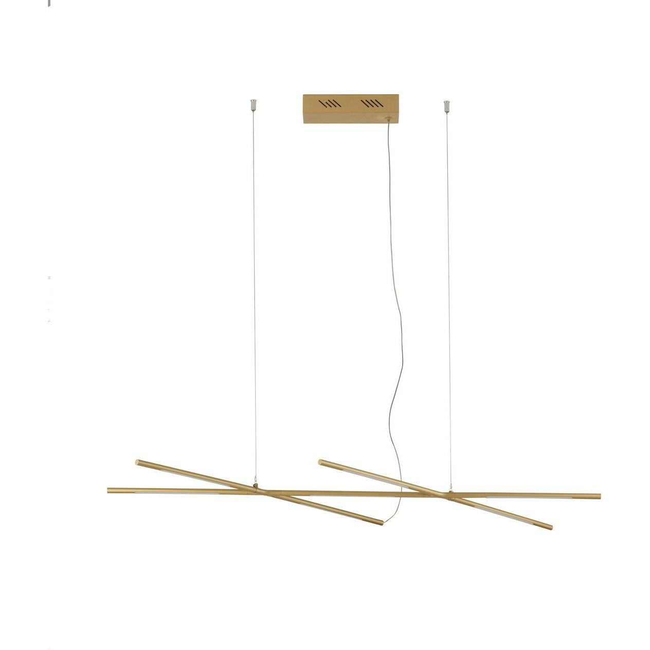 Nova Luce, Pendelleuchte, RACCIO LED Pendelleuchte Messing 27W Warmweiss 115x53x200cm dimmbar 9695214
