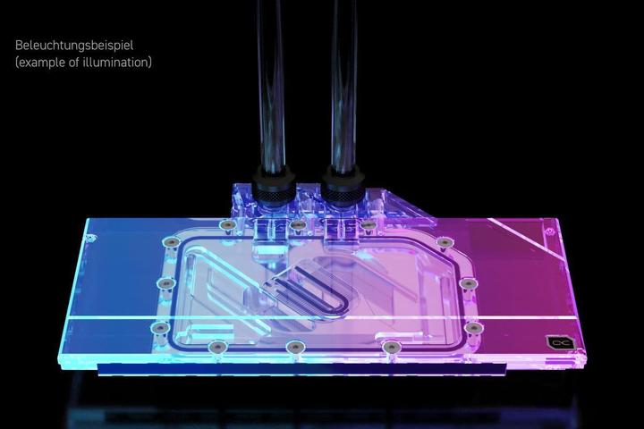 Produktbild Alphacool Eisblock Aurora Acryl GPX-A RX 6750 XT Reference mit Backplate