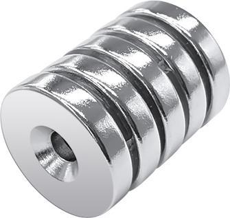Actual product image RS PRO Neodymium magnet, 3.5mm x 3.25mm, L. 15.4mm