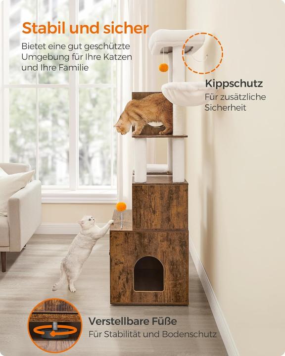 Immagine prodotto Feandrea Mr. Kittens (185 cm, Nero, Marrone rustico)