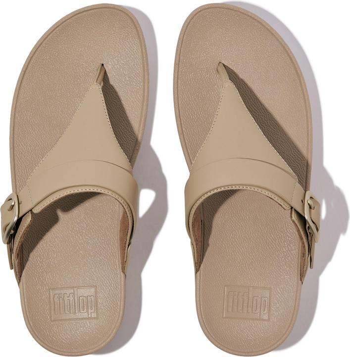 Actual product image Fitflop Lulu Adjustable Leather Toe Post Sandal (39)