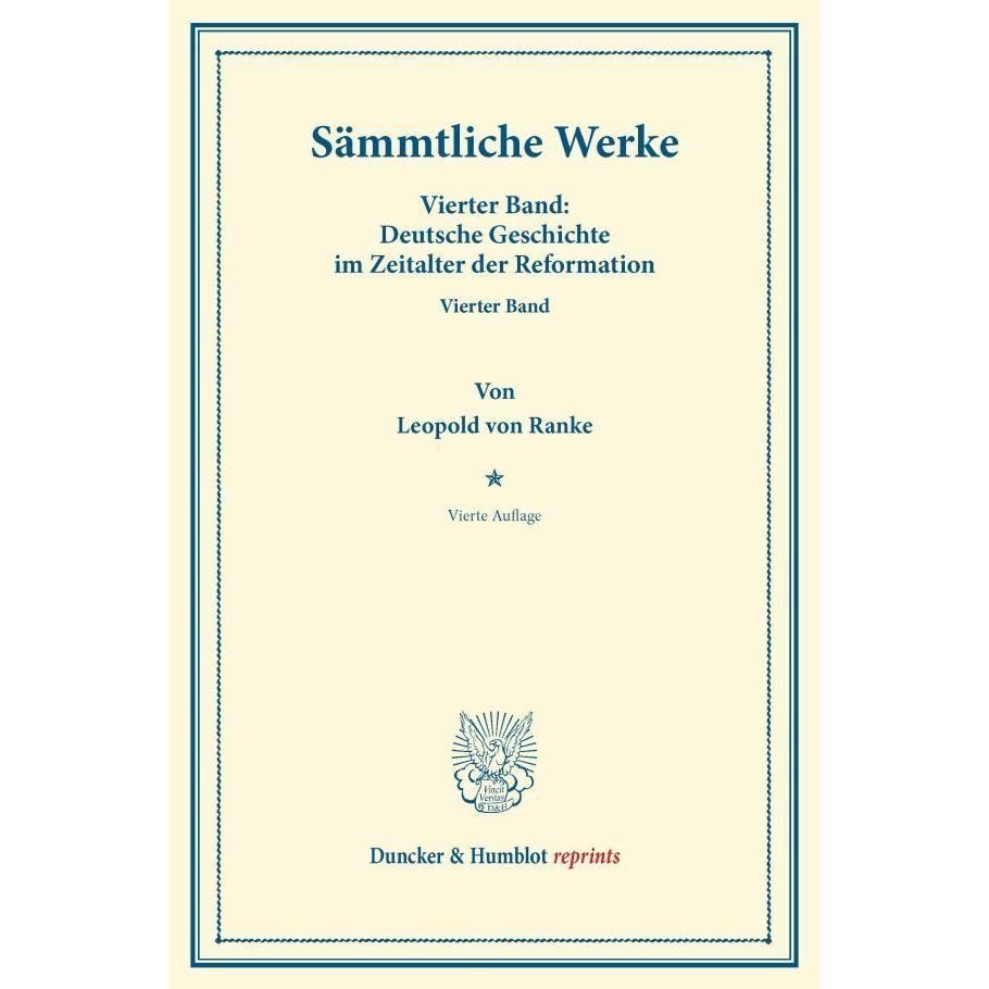 Sämmtliche Werke., Fachbücher von Leopold von Ranke