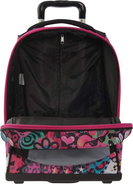 Actual product image Comix Sac à dos trolley scolaire avec éclairage LED, poignée ajustable et roues interchangeables