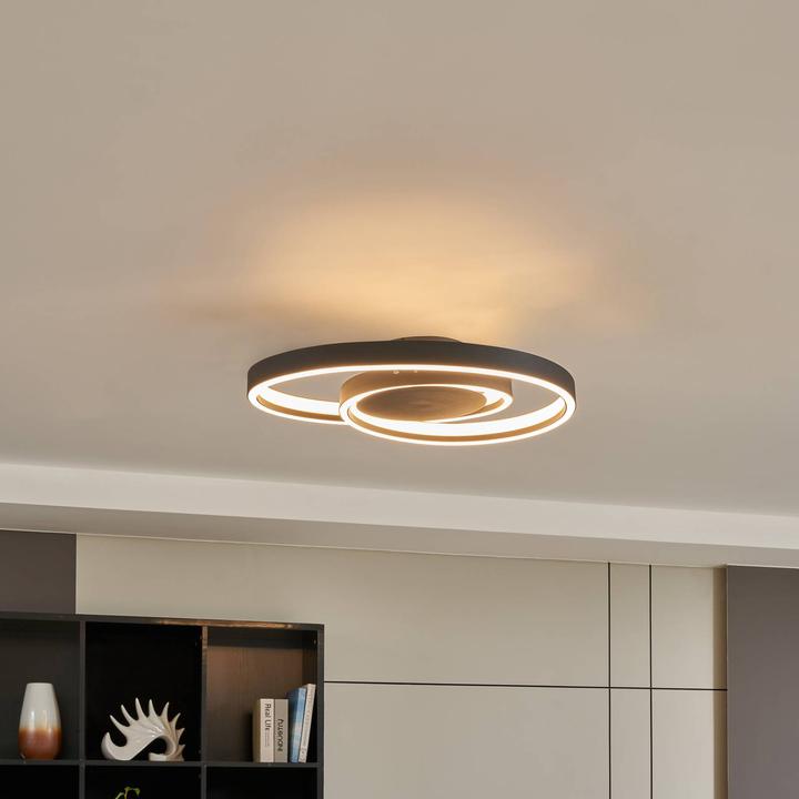 Produktbild Lindby Erlinik LED-Deckenleuchte, stepdim, schwarz (2200 lm)