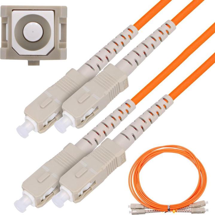 Actual product image Extralink SC/UPC-SC/UPC | Patchcord | Wielomodowy, Duplex, 50/125, 3mm, 1m (S/UTP, CAT6, 1 m)