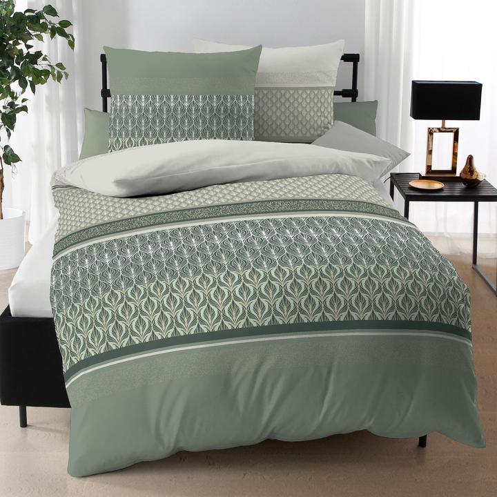 Produktbild Kaeppel Biber Bettwäsche Valencia jade (Duvetbezug, 155 x 220 cm, 80 x 80 cm)