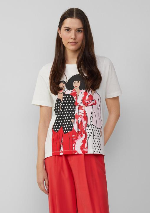 Produktbild S.Oliver T-Shirt Jerseyshirt im Relaxed Fit mit Effekt-Artwork (42)