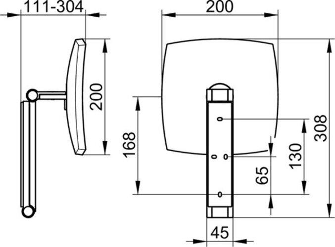 Produktbild Keuco Kosmetikspiegel iLook move 200x200mm nbel vc (200 x 200 mm)