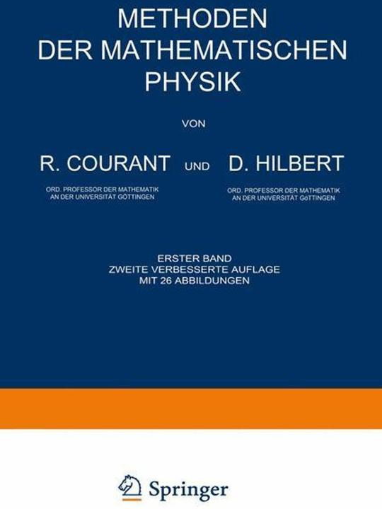 Produktbild Methoden der Mathematischen Physik (Deutsch, David Hilbert, Richard Courant, 1931)