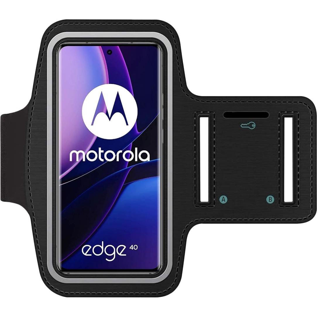 SmartFitness Motorola Edge 40 Handy Sport Armband, Smartphone Sportarmband, Schwarz