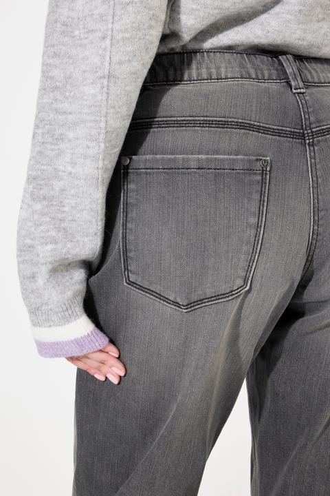 Immagine prodotto Ulla Popken Boyfriend jeans con effetto sdrucito, elasticizzazione e cinque tasche (60)