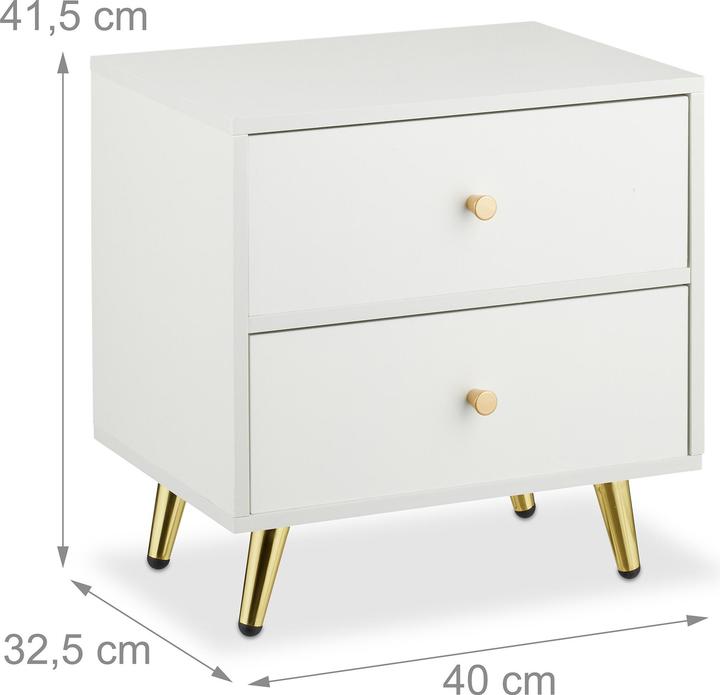 Actual product image Relaxdays Bedside Table (40 x 32.50 x 41.50 cm)