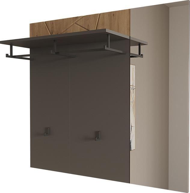 Actual product image Vicco Wandgarderobe Irma, Anthrazit/Artisan, 106 x 95.8 cm mit Spiegel