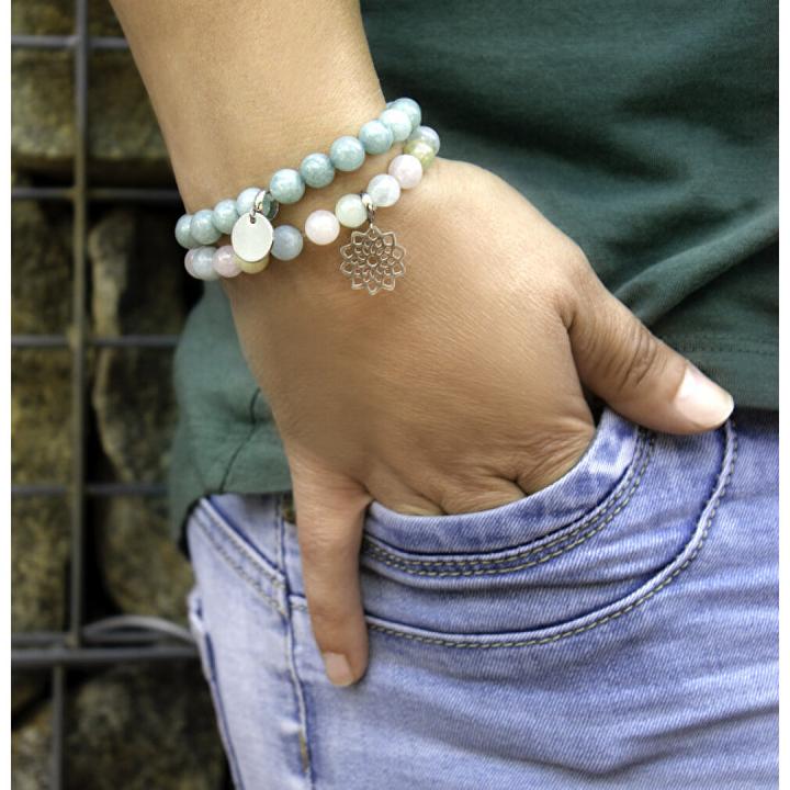 Immagine prodotto Beneto Bracciale con perline di morganite MINK96 / 17