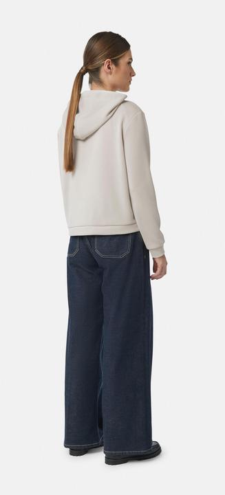 Produktbild Comma Sweatshirt Jacke Verkürzte Sweatjacke mit Kapuze und Leistentaschen (46)