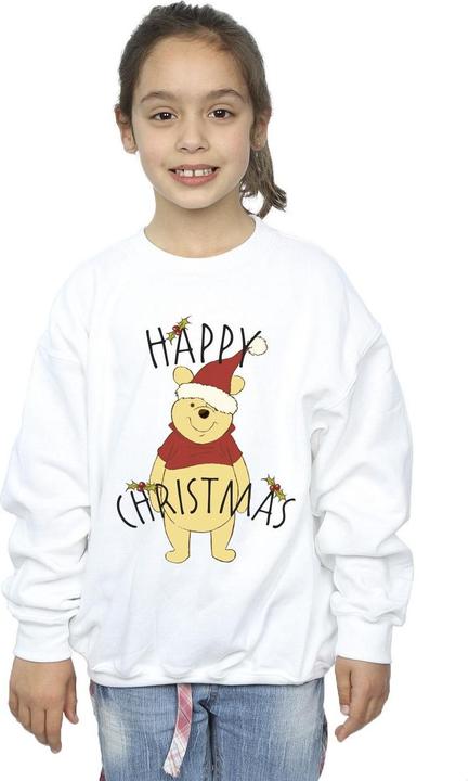Produktbild Disney Winnie The Pooh Happy Christmas Holly Sweatshirt Mädchen (152, 158)