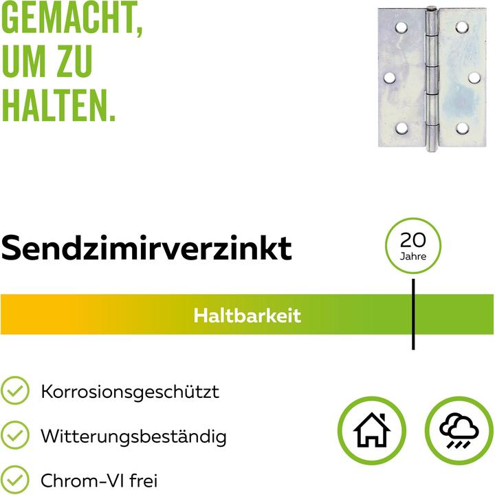 Actual product image Alberts Hinge,szvz,100x100x2,5KAR
