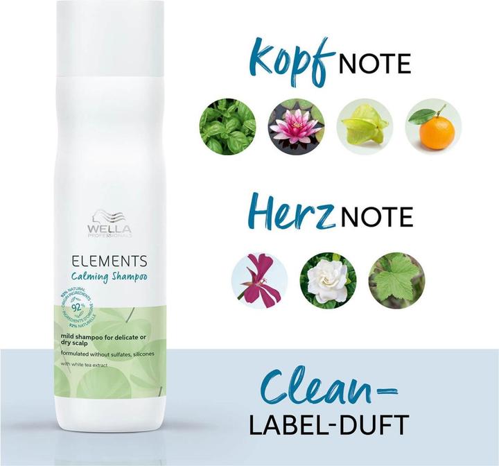 Actual product image Wella Elements Calming Shampoo (250 ml, Liquid shampoo)