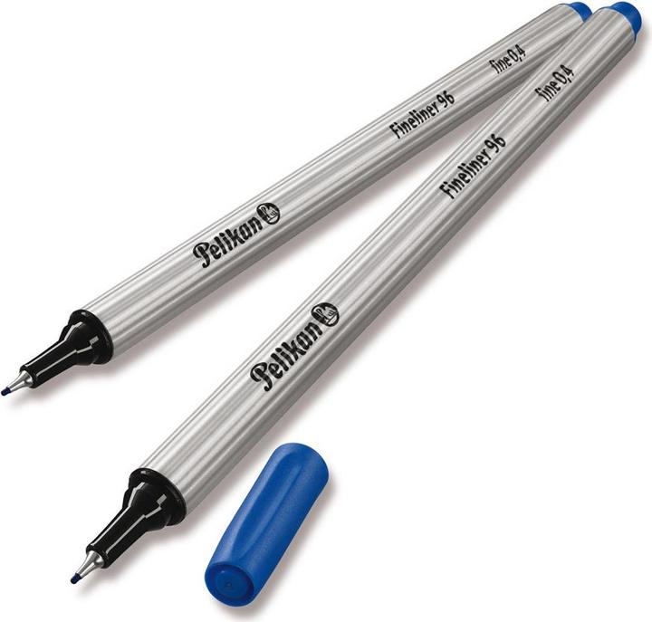 Produktbild Pelikan 943167 Fineliner Fein (Blau, Silber, 10x)
