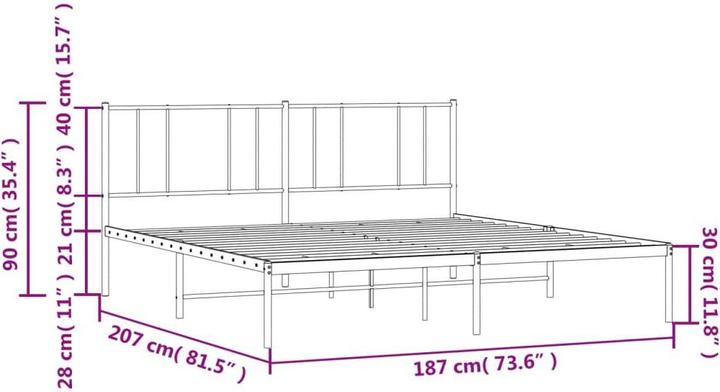 Image du produit vidaXL Bettgestell (180 x 200 cm)