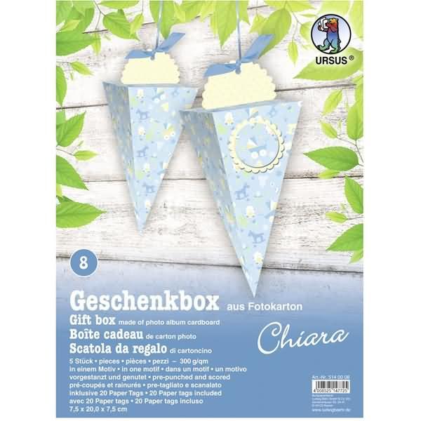 Thumbnail - Ursus, Geschenkverpackung, Geschenkbox Chiara 7,5x20x7,5cm VE=5 Stück Motiv: 08 (Geschenkbox, 5 x)