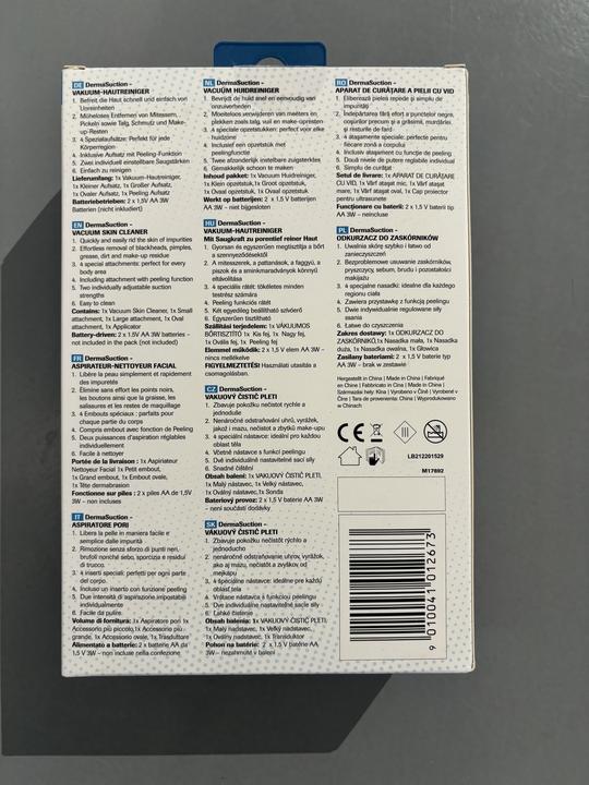 Nutritional values and ingredients MediaShop Derma Suction