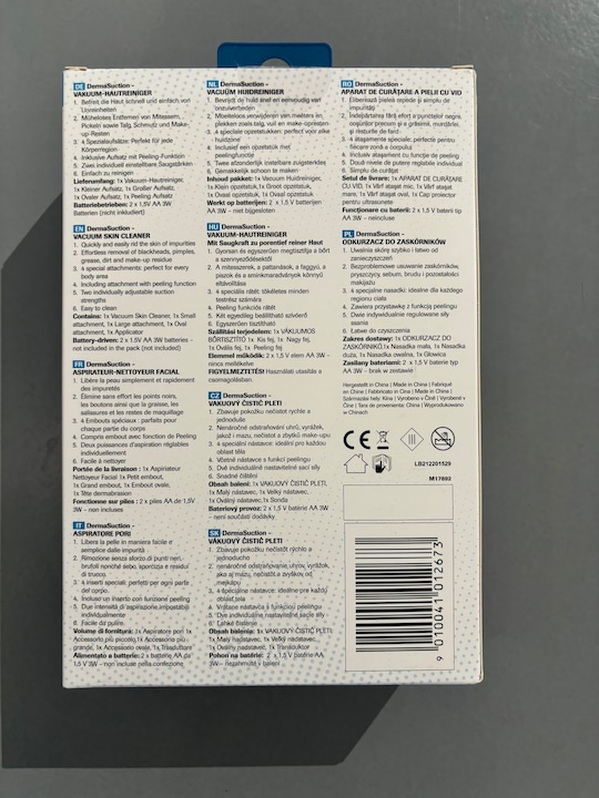 Nährwerte und Zutaten MediaShop Derma Suction