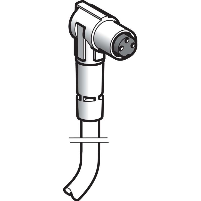 Thumbnail - Schneider Electric XZ-Vorverdrahtete Buchsen, abgewinkelt, XZCP0366L10, Elektronikkabel + Stecker, Schwarz