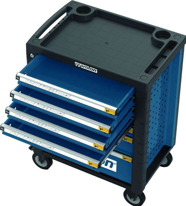 Actual product image Proton Tool trolley empty, 7 drawers