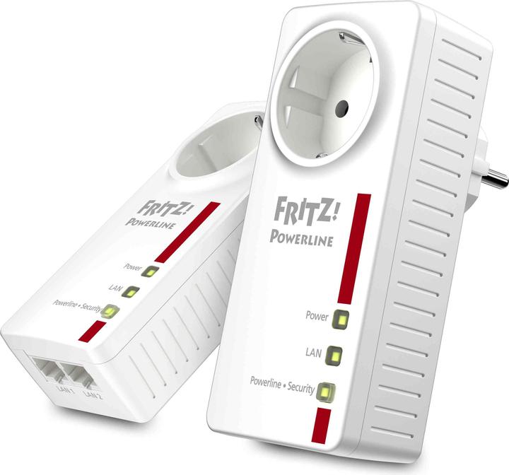 2x power cable, Installation guide, 2 x FRITZ Powerline 1220E