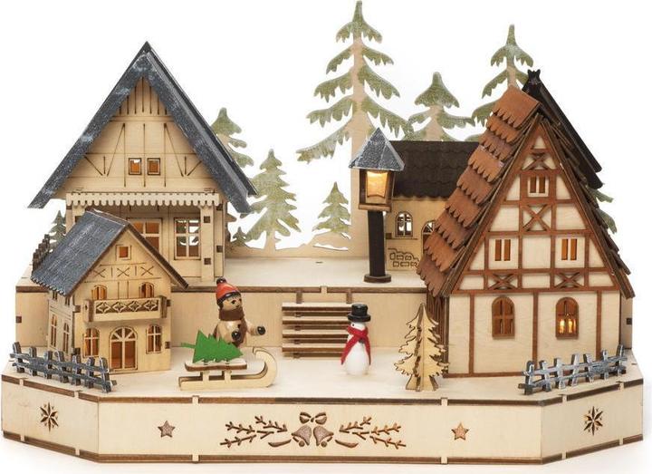 Produktbild Konstsmide LED Holzsilhouette Dorf