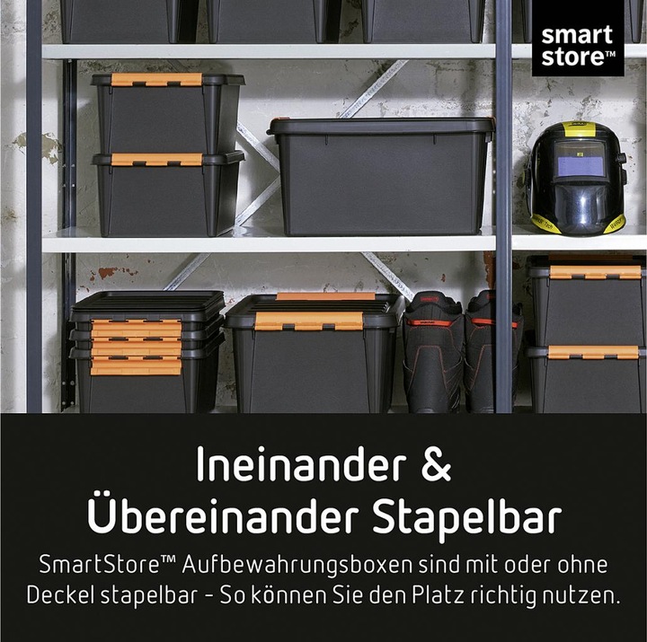 Produktbild Smartstore Aufbewahrungsbox PRO 15, 14 Liter, schwarz (40 x 30 x 19 cm, 14 l)