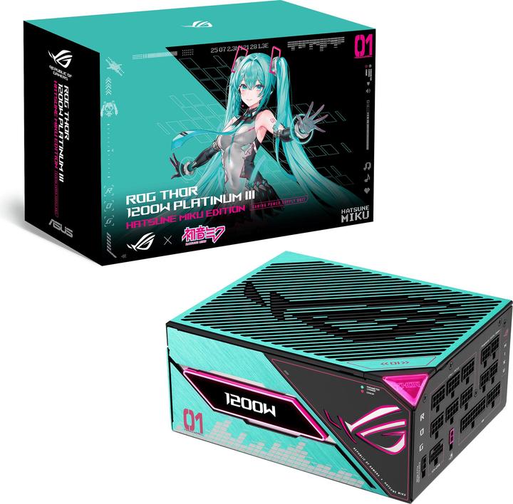 Actual product image ASUS ROG Thor Platinum III Hatsune Miku Edition (1200 W)