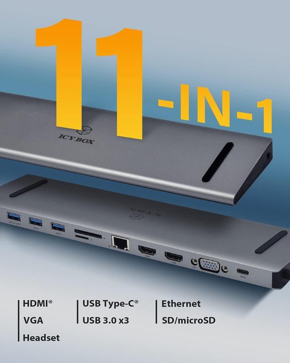 Actual product image Icy Box IB-DK2106-C (USB-C, 5 ports)