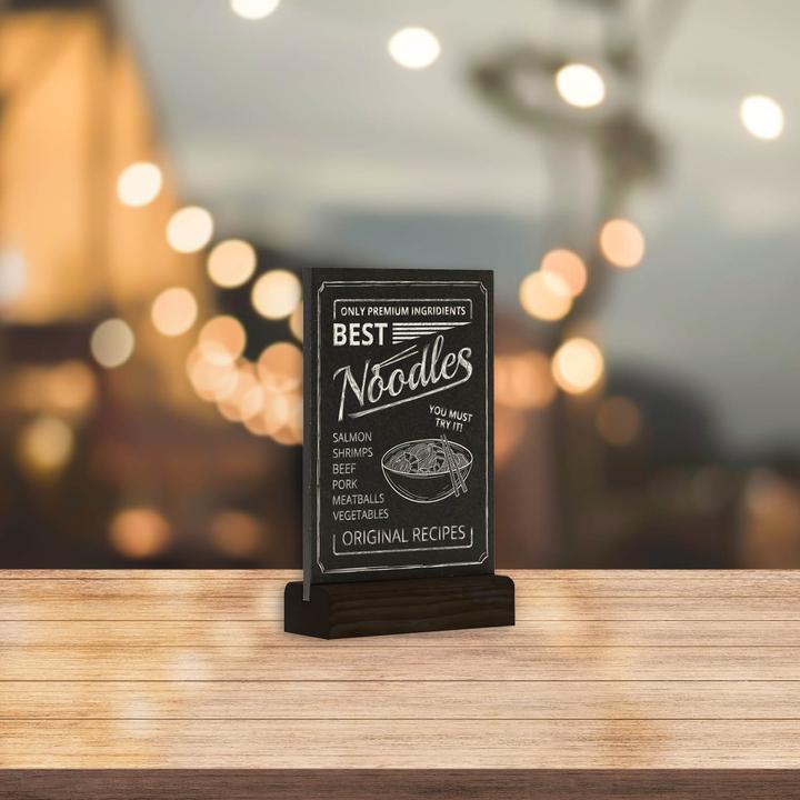 Produktbild Europel Kreidetafel Tischaufsteller, DIN A6 hoch, schwarz