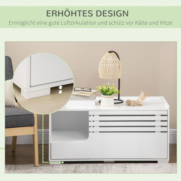 Produktbild PawHut Katzentoilett mit erhöhtem Boden (Katzenklo geschlossen)