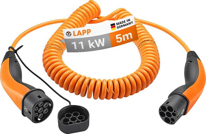 Image du produit Lapp Mobility Câble de charge en spirale (Type 2, 11 kW, 20 A, 5 m)