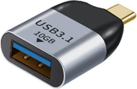 Produktbild Hermex Adapter USB-C - USB3.1 grau-schwarz (USB Typ-C, 3.20 cm)