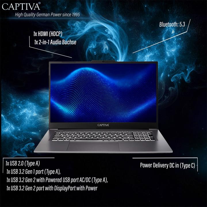 Produktbild Captiva Power Starter I99-004GE Core i5 - (17.30", 1000 GB, 32 GB, DE, Intel Core i5-1335U)