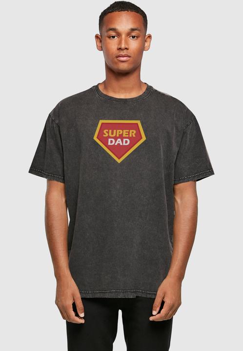 Produktbild Merchcode Fathers Day - Super dad Acid Washed Heavy Oversized Tee - 112921 (L)