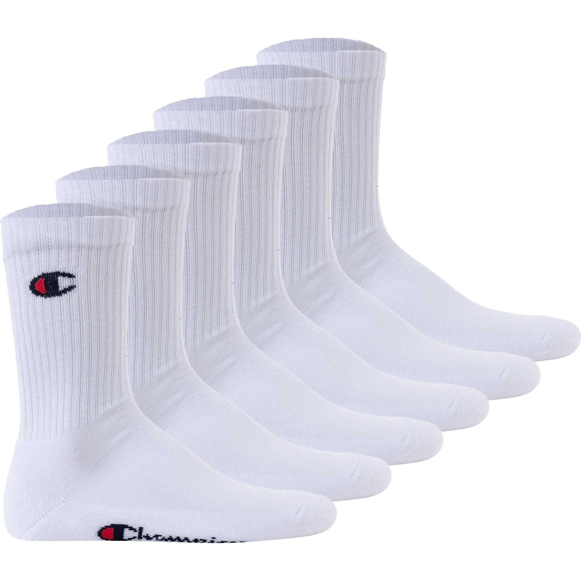 Champion, Herren, Socken, Core Socks, Weiss, (6er Pack, 43 - 46)
