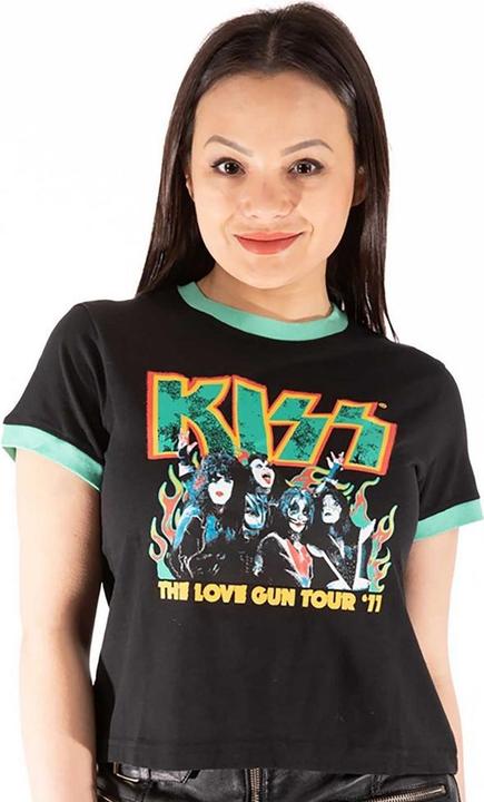 Produktbild KISS Womens/Ladies St Paddy's Ringer Crop Top (S)