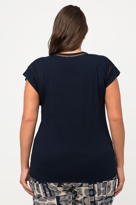 Produktbild Ulla Popken T-Shirt, Oversized, V-Ausschnitt, Halbarm (60)