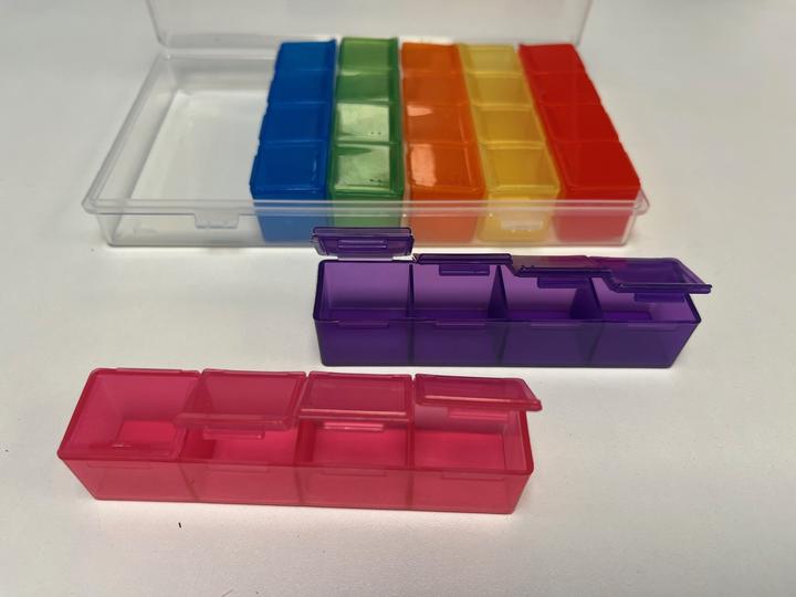 Actual product image Benson Care Pill box 7 days 4 compartments removable