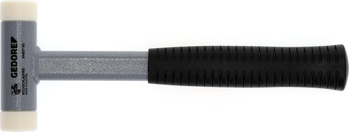 Actual product image Gedore Recoilless soft-face hammer, Ø 30 mm, tubular steel handle, replaceable polyamide heads (600 g)
