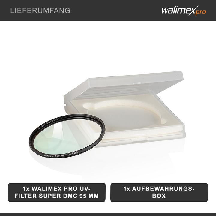 Immagine prodotto Walimex Filtro UV Slim Super DMC 95mm (95 mm, Filtro UV, 95 mm)