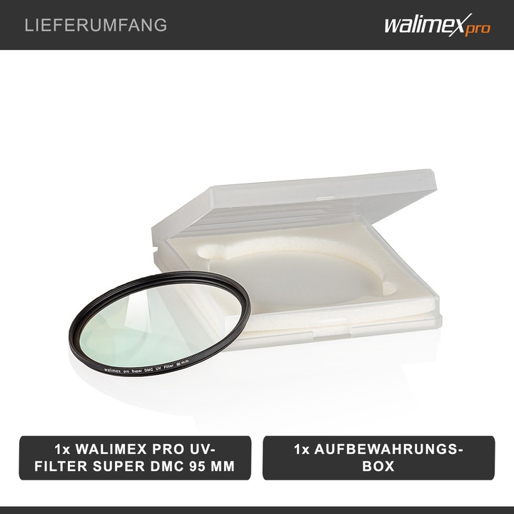 Produktbild Walimex UV-Filter Slim Super DMC 95mm (95 mm, UV-Filter, 95 mm)
